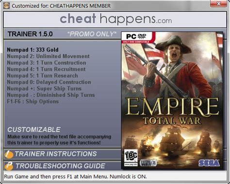 empire total war trainer